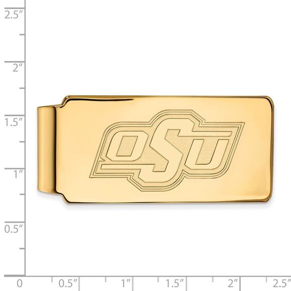 10k Yellow Gold Oklahoma State Money Clip - Picture 2 of 3